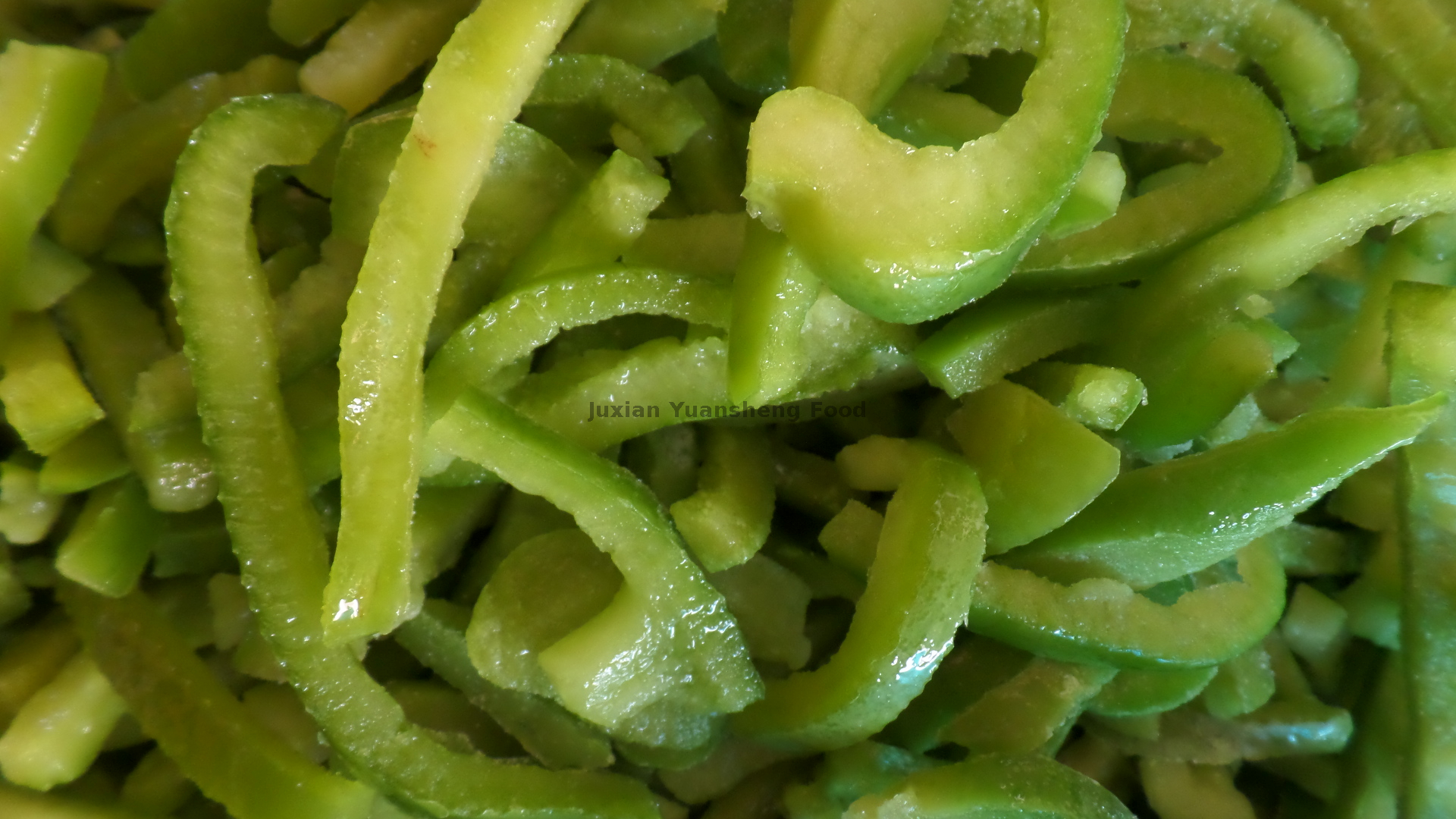 Fetta di peperone verde congelato NON GME raccolto al massimo della freschezza